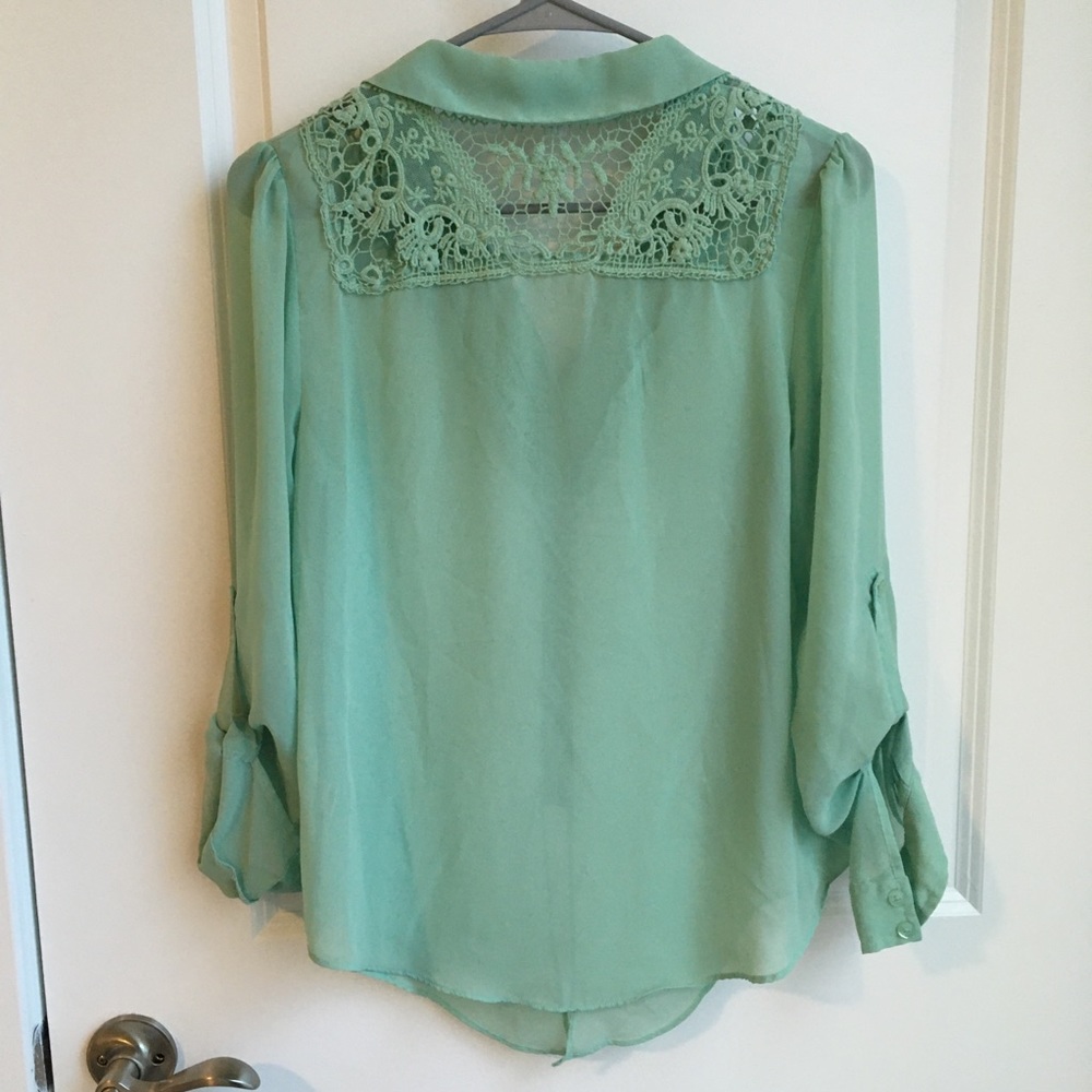 Candie’s Mint Button-Down Shirt - image 2